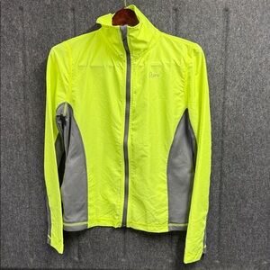 Aero Women's Neon Yellow and Gray Jacket